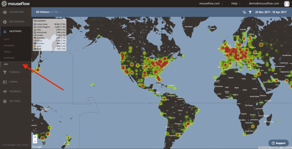 Geo Heatmaps Screenshot 1